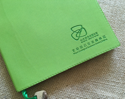 笔记本定制-绿色皮纹